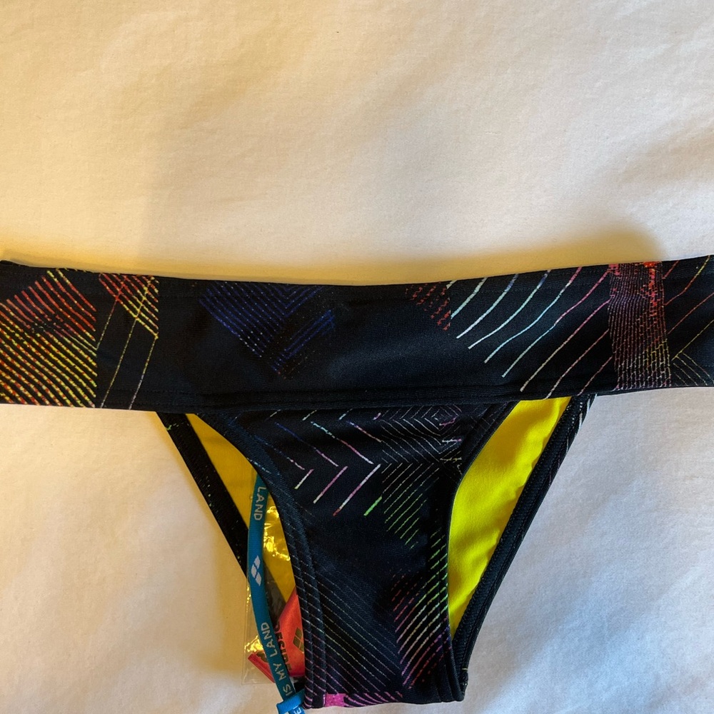 Arena Black and Multicolor Bikini Bottom